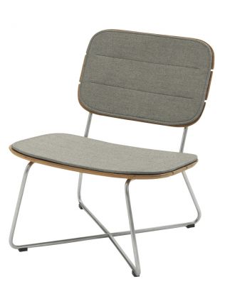 Lilium Lounge Chair mit grauem Sitzkissen, Outdoor Stuhl von Skagerak by Fritz Hansen.