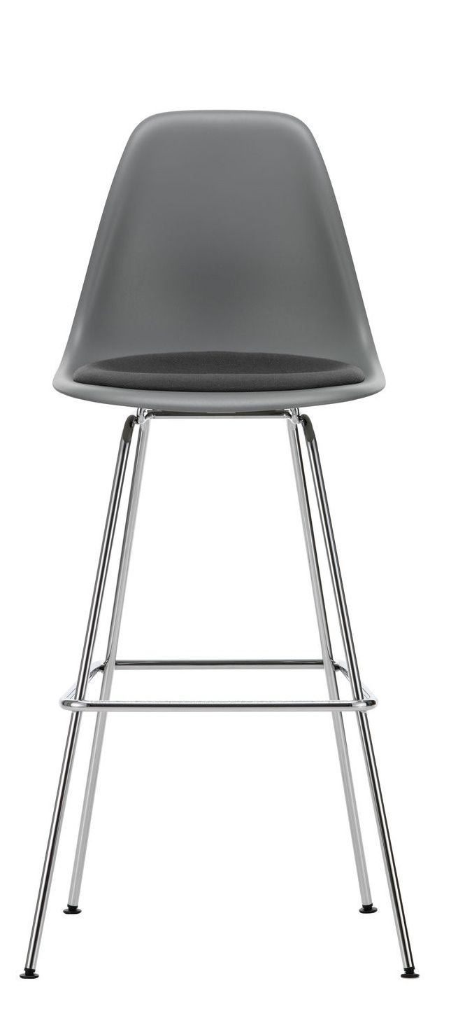 Eames Plastic Bar Stool Barhocker High mit Sitzpolster Vitra
