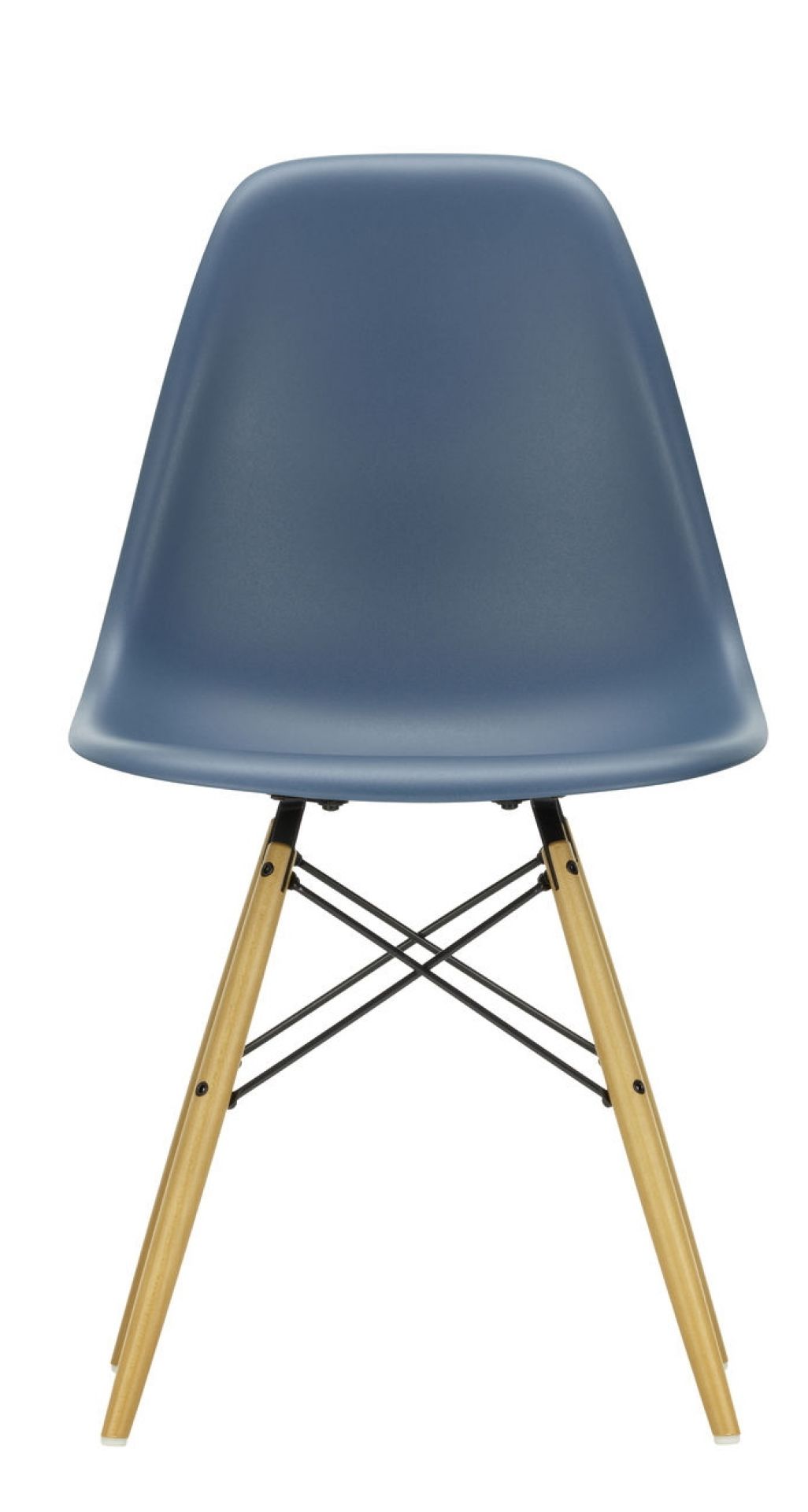 Eames Plastic Side Chair DSW Vitra Ahorn gelblich-Meerblau
