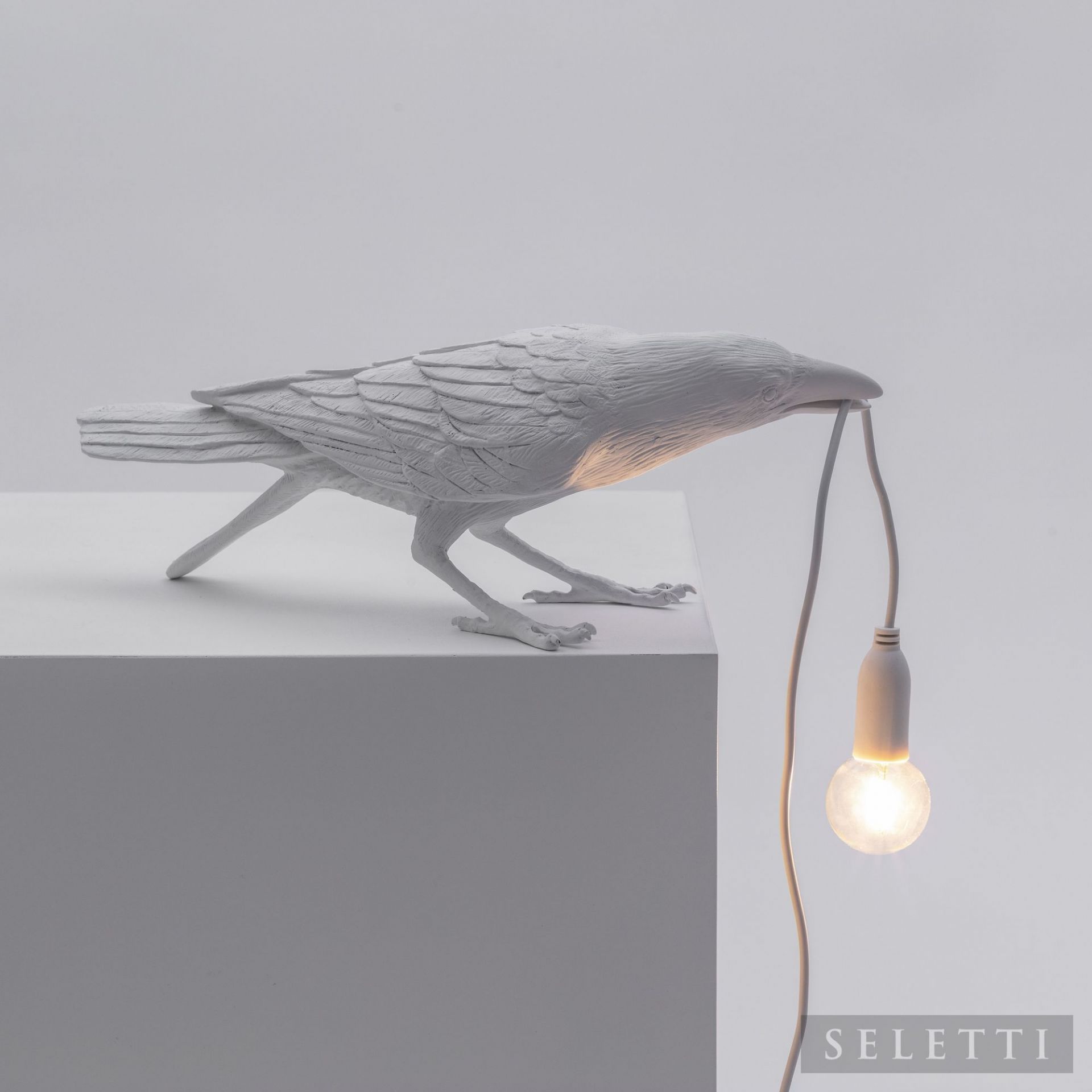 Bird Lamp Playing white Leuchte Seletti EINZELSTÜCK
