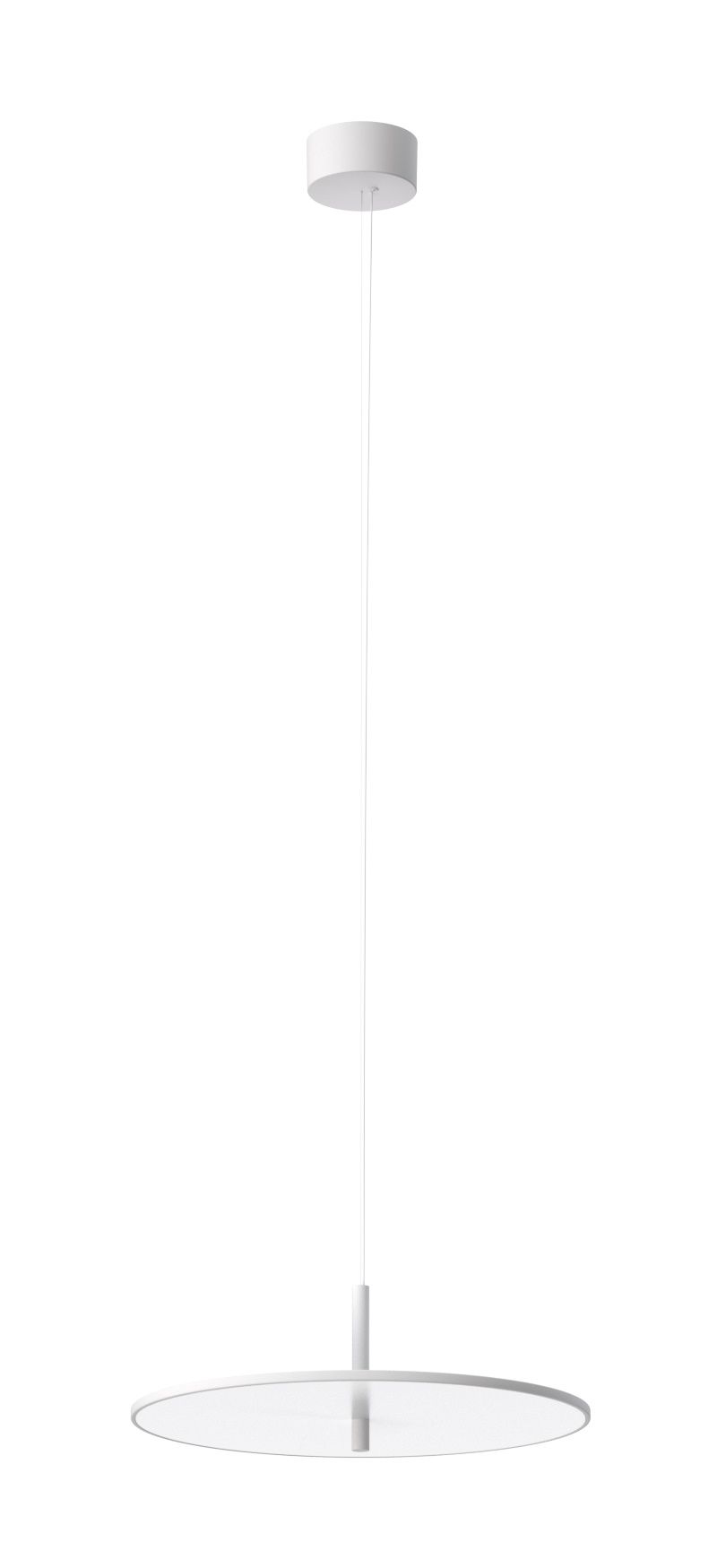 Weiße My Disc Hängeleuchte von Flos, moderne Deckenleuchte mit flachem, rundem Lampenschirm.