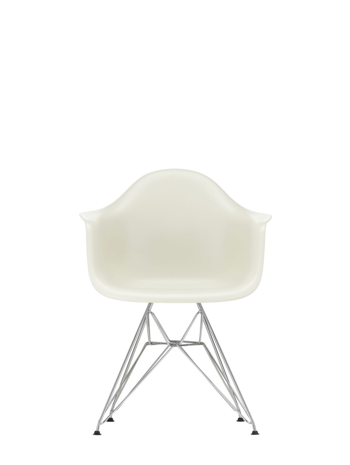 Eames Plastic Arm Chair DAR Stuhl Vitra Verchromt - Rostorange