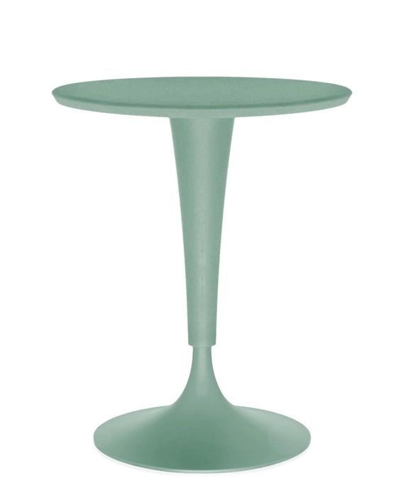 Grüner Dr. NA Tisch von Kartell: Runder Beistelltisch für Wohnzimmer und Essbereich.