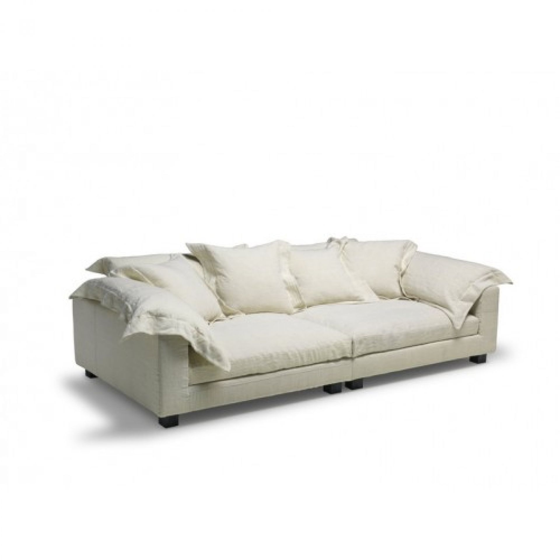 Beiges Nebula Nine Sofa von Moroso Diesel mit Kissen, 280x140 cm, modernes Design.