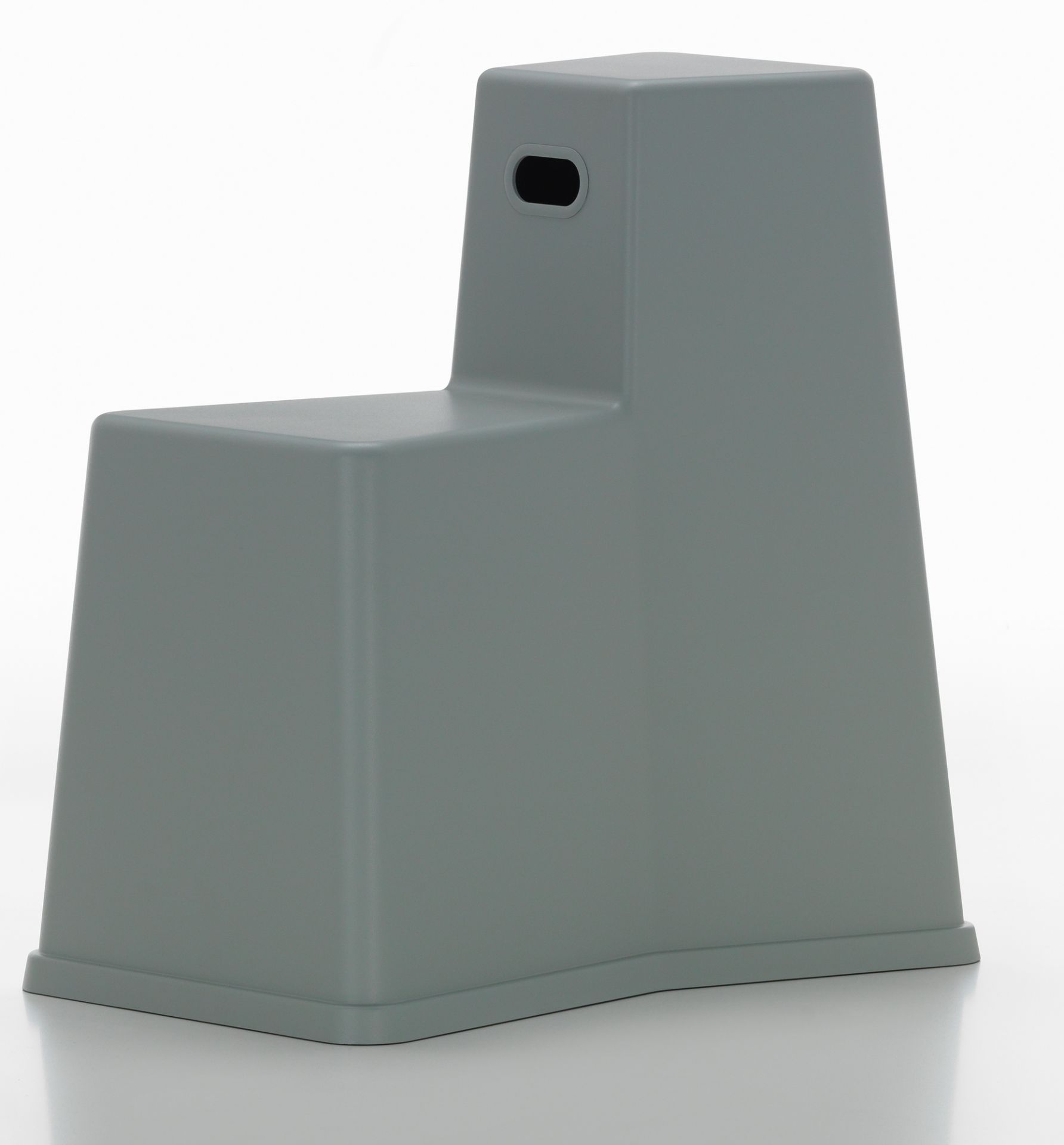 Grauer Stool Tool Stuhl von Vitra, ein vielseitiges Möbelstück für Sitzen und Aufbewahrung.