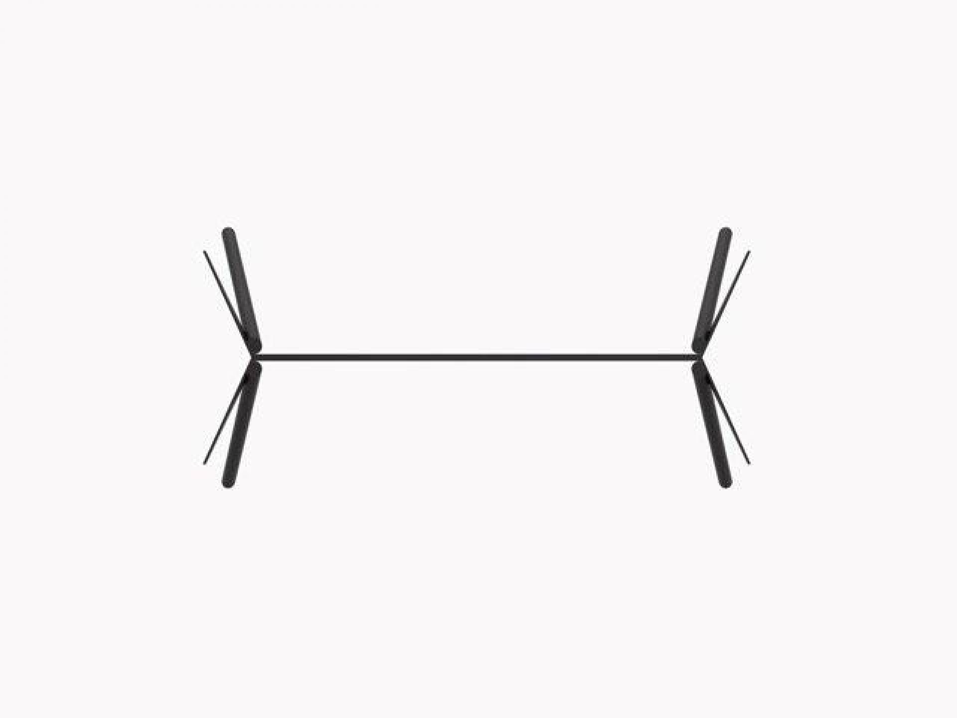 Schwarzes Masa Tischgestell von New Tendency aus Stahl, minimalistisches Design für Esstische und Schreibtische.