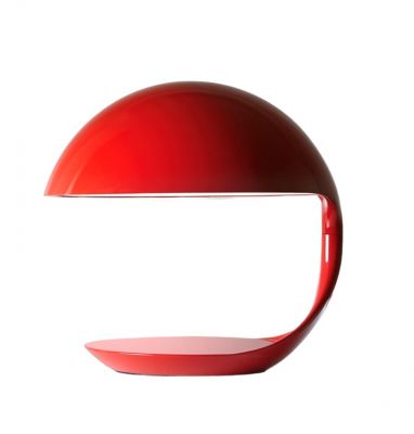 Rote Cobra Tischleuchte von Martinelli Luce, modernes Design für Wohnzimmer und Büro.