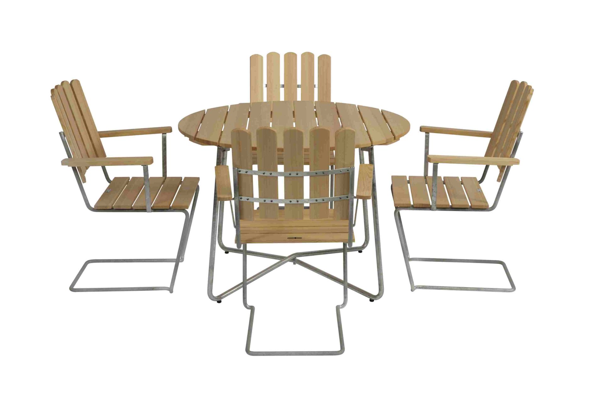 Armlehnstuhl A2 Grythyttan Stalmöbler Eichenholz weiß lackiert