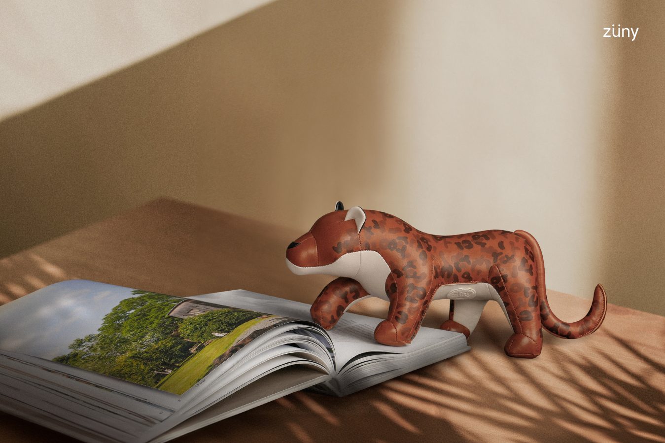 Buchstütze Leopard Ray Tan / Weizen Züny  