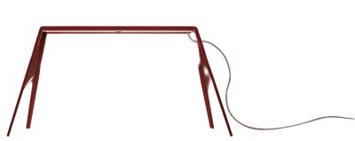 Rote Bridge Tischleuchte von Foscarini, moderne Designerlampe für Schreibtisch oder Nachttisch.