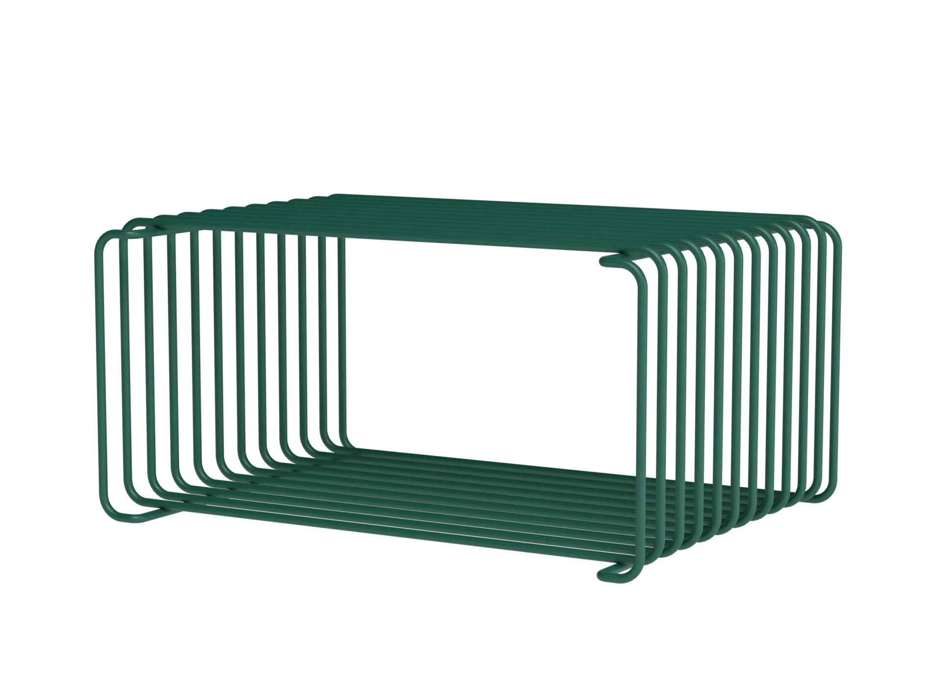 Grünes Panton Wire Regalsystem von Montana, ein minimalistisches und modernes Designregal.