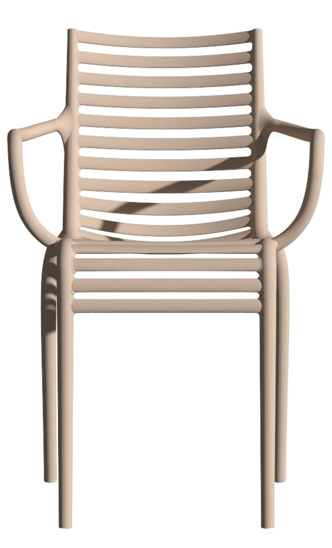 Pip-e Armlehnstuhl in Puder von Driade: Moderner Design Stuhl mit Armlehnen für Wohnzimmer und Garten.