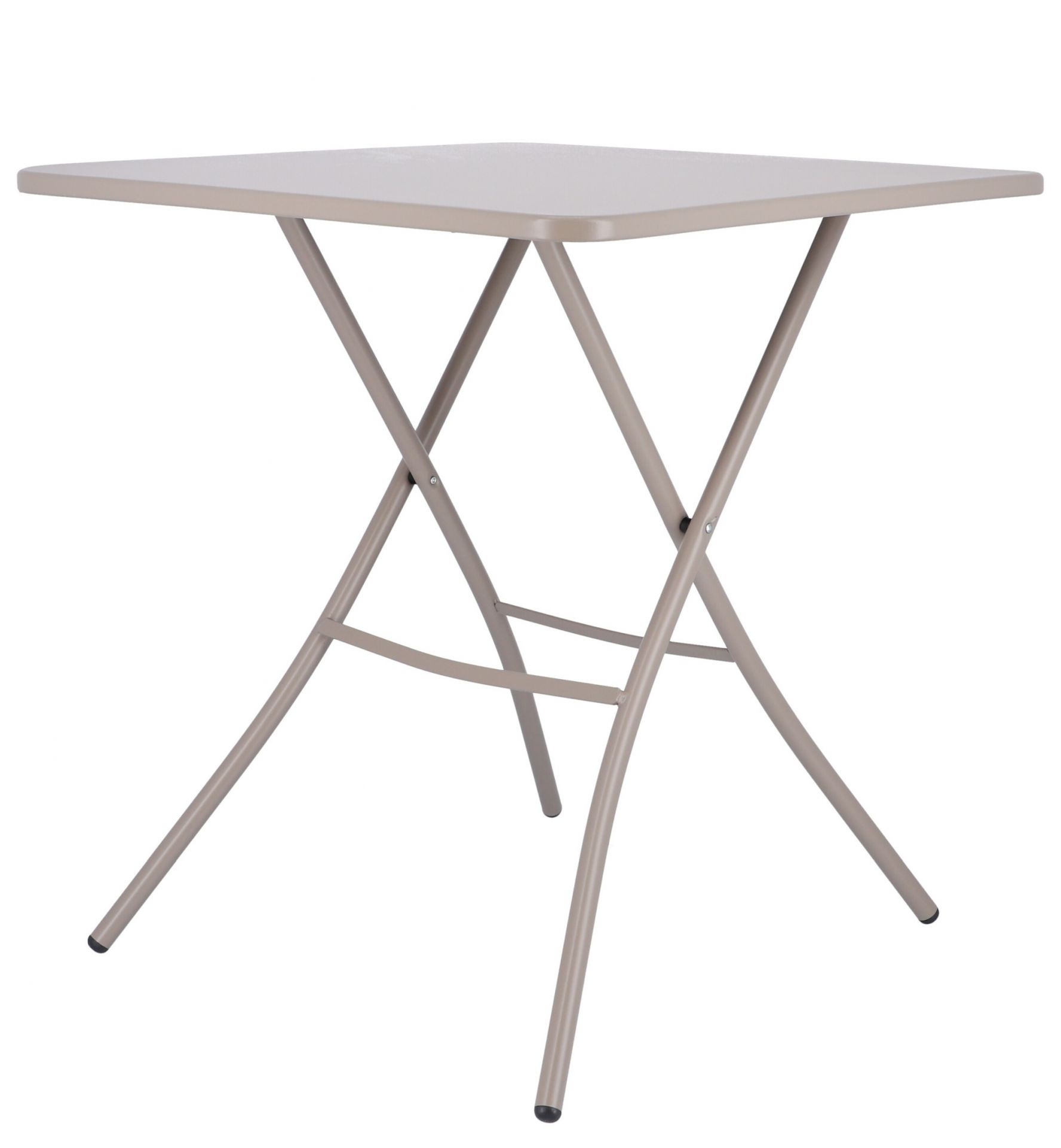 Fiam Sirio Klapptisch in Taupe von Jan Kurtz: Quadratischer Outdoor-Tisch mit Klappgestell.