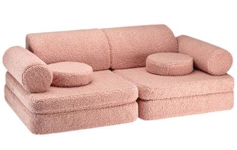 Kinderspielsofa Teddystoff Guave Wigiwama