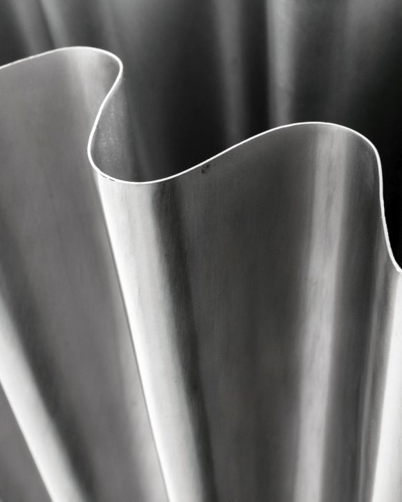 Vase HDFlood Breit Gebürstetes Silber-Finish house doctor 