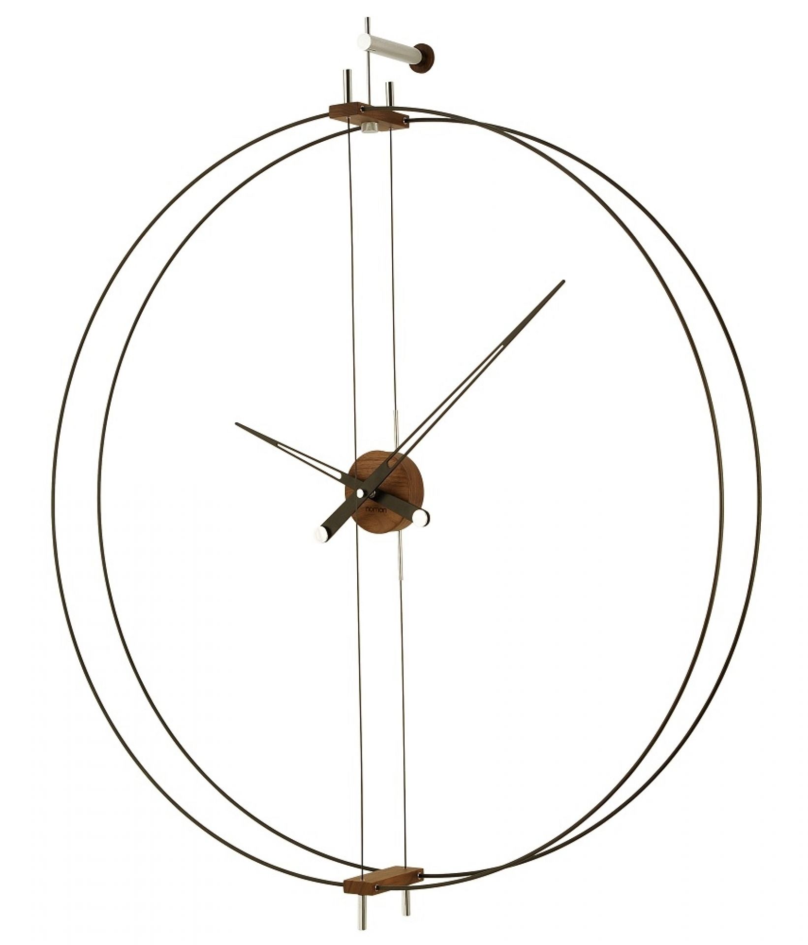 Barcelona Clock Wanduhr von Nomon: Moderne Designer Wanduhr mit filigranem, kreisförmigem Design.