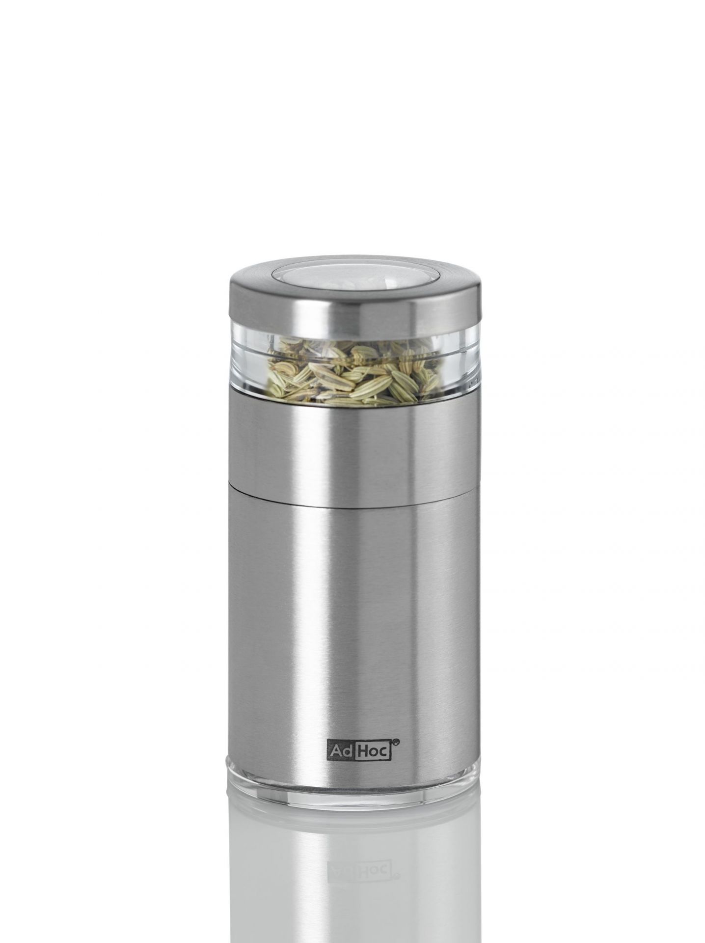 AdHoc Molto Kräuter- und Gewürzschneider aus Edelstahl, gefüllt mit Kräutern, für frische Gewürze.