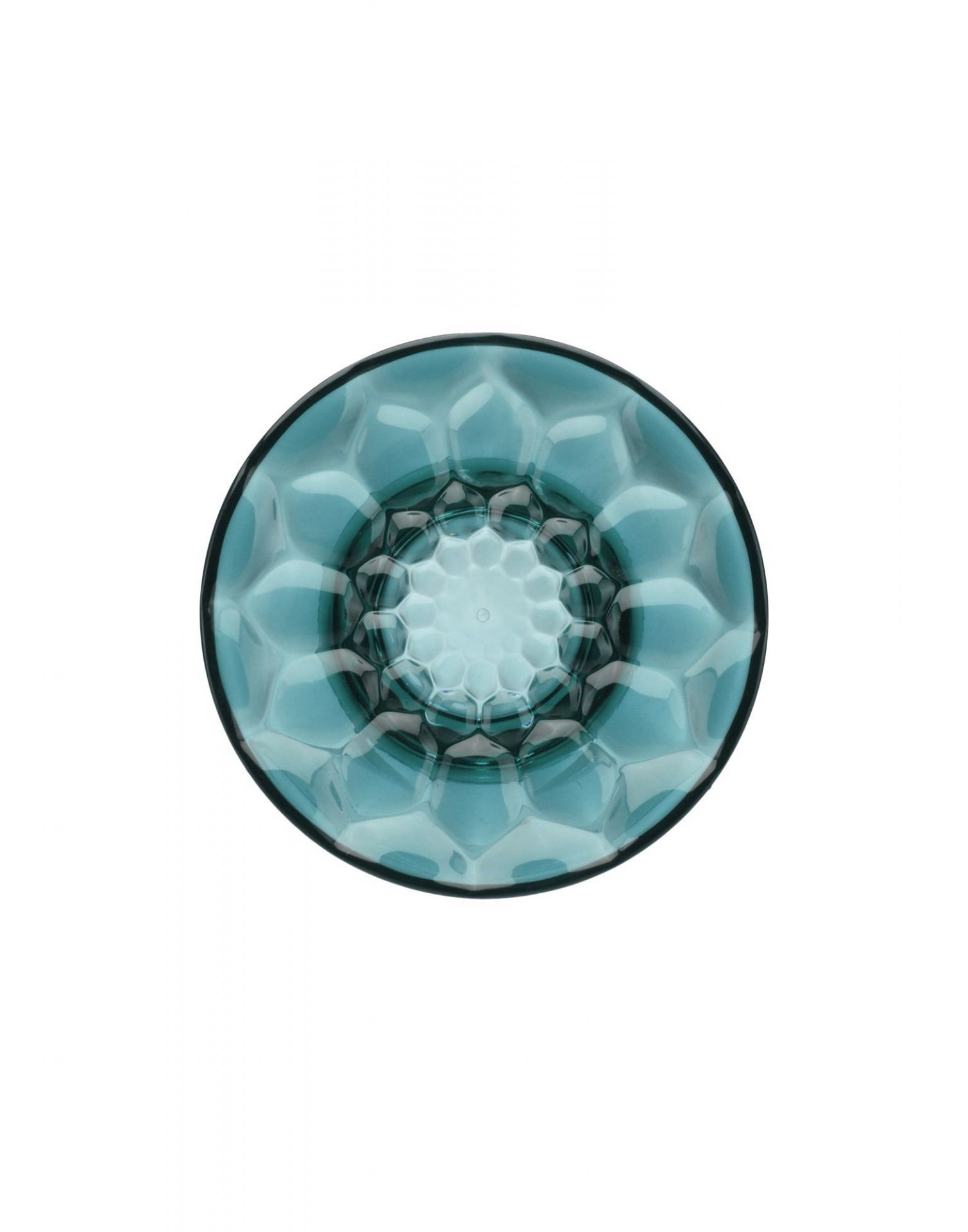 Nahaufnahme des blauen Kartell Jellies Coat Hangers Garderobenhakens mit floralem Muster. Dekorative Wandhaken für Garderobe.