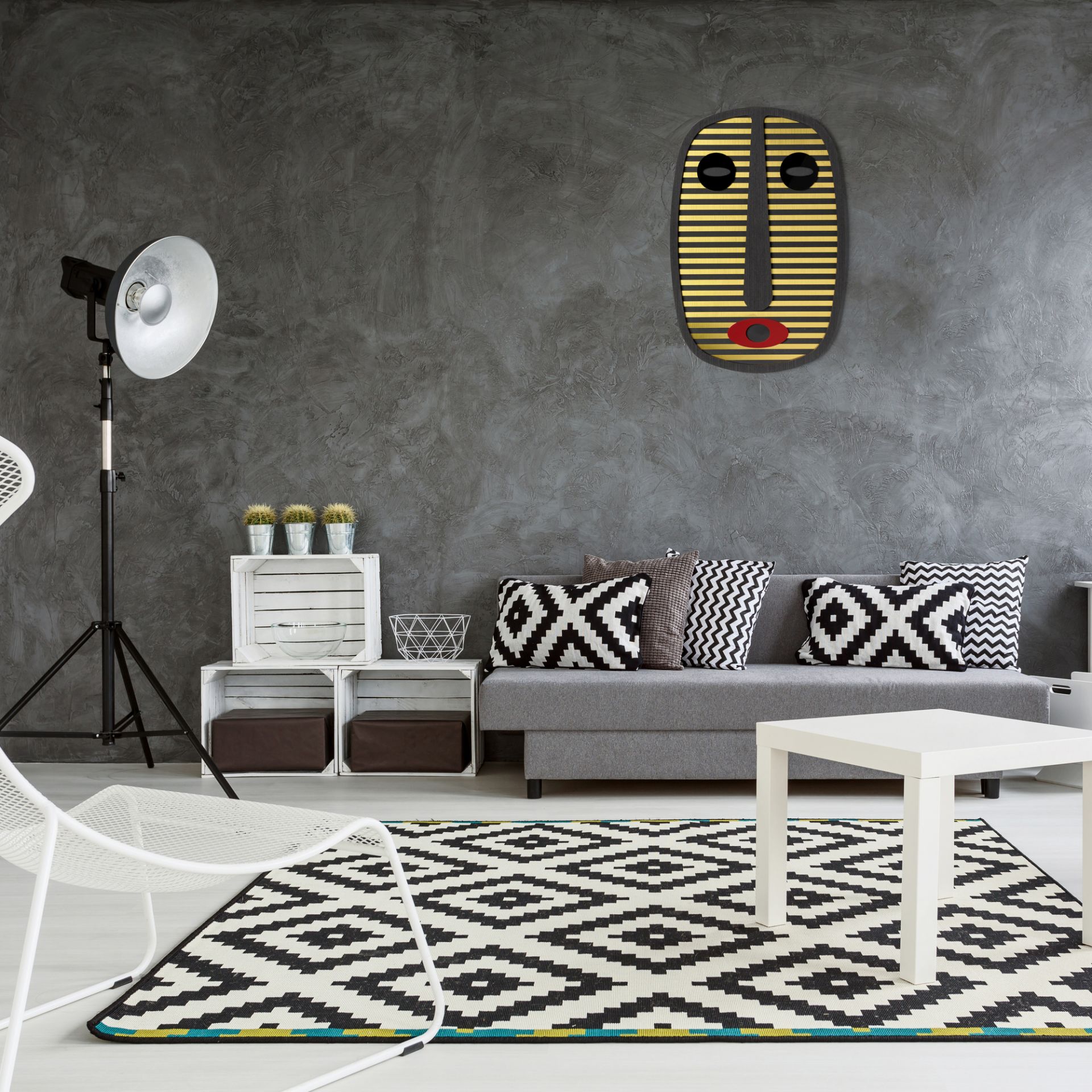 Modern African Maske Small Wandschmuck Umasqu 19 EINZELSTÜCK