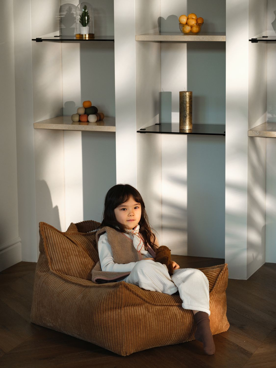 Kindersitzsack Sessel Breitcord Toffee Wigiwama