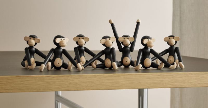 Affe mini Holzfigur Bunt Kay Bojesen Eiche dunkel | Eiche dunkel ...