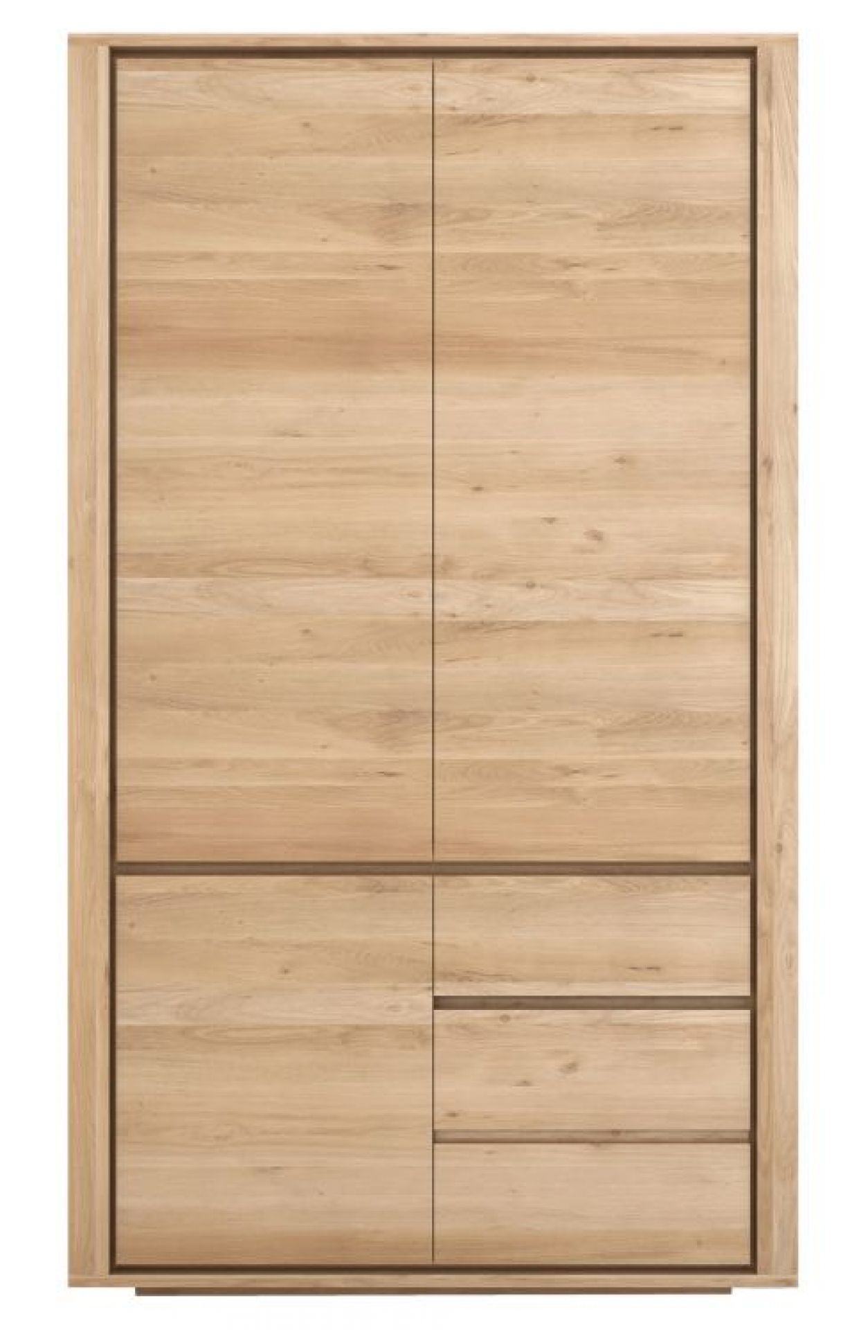 Shadow Kleiderschrank aus Eiche von Ethnicraft: Moderner Schrank mit Türen und Schubladen. Massivholzmöbel für Schlafzimmer.