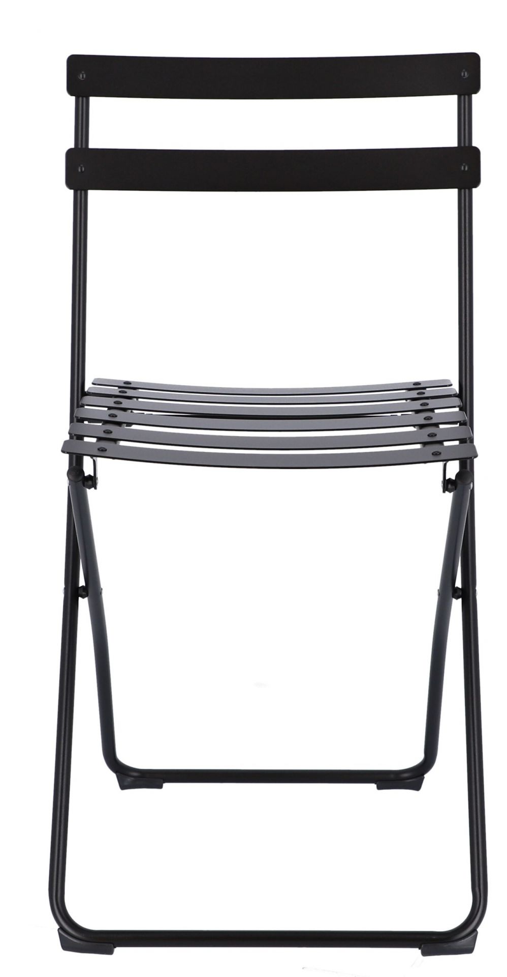 Schwarzer Fiam Spring Klappstuhl von Jan Kurtz für den Outdoor-Bereich, Ansicht von vorne.