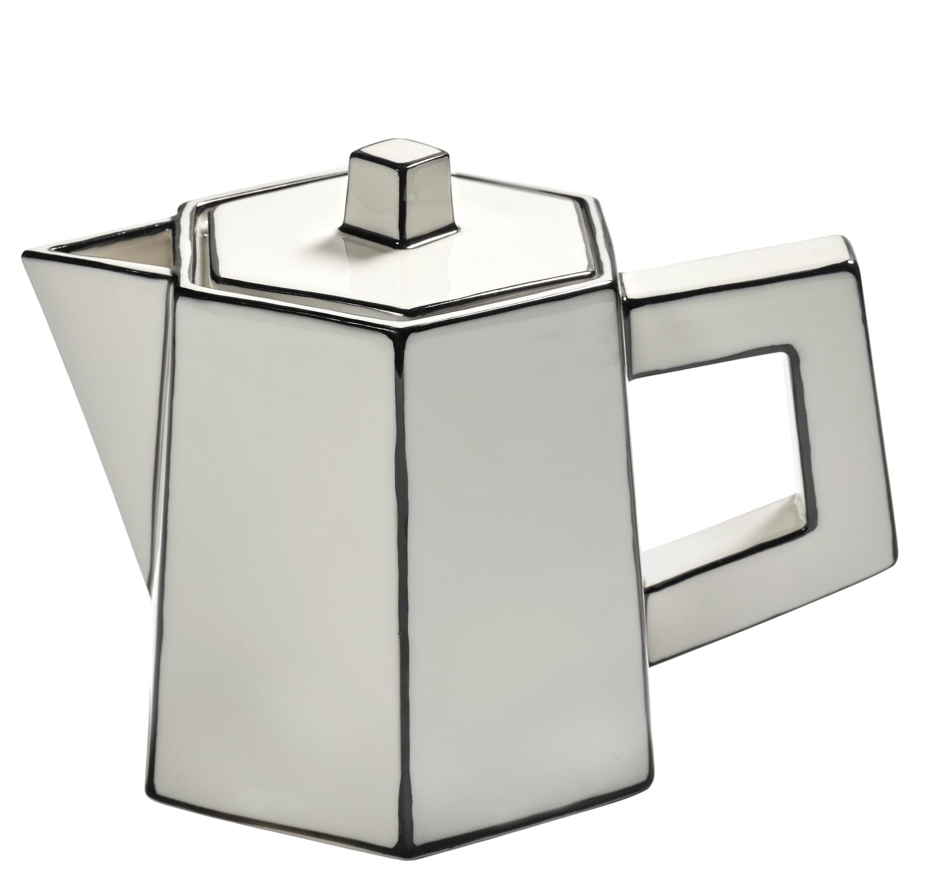 Teekanne Weiß/Schwarz Carte Blanche Serax 