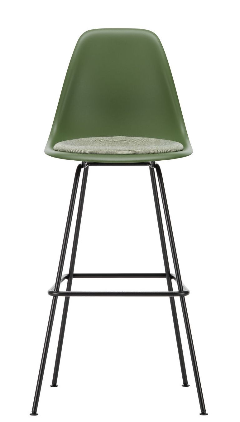 Eames Plastic Bar Stool Barhocker High mit Sitzpolster Vitra