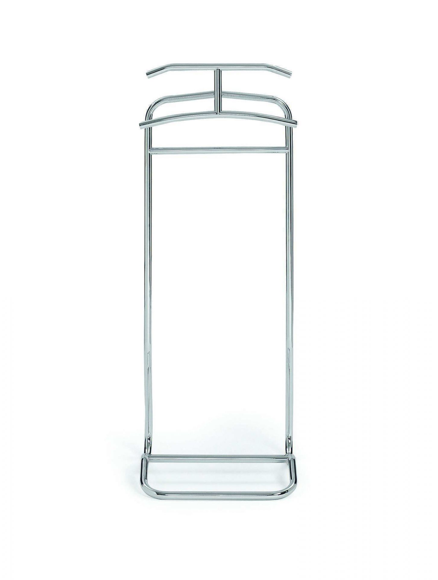 Mandu Stummer Diener aus verchromtem Stahl, ideal für Schlafzimmer und Ankleidezimmer. Garderobenständer für Kleidung.