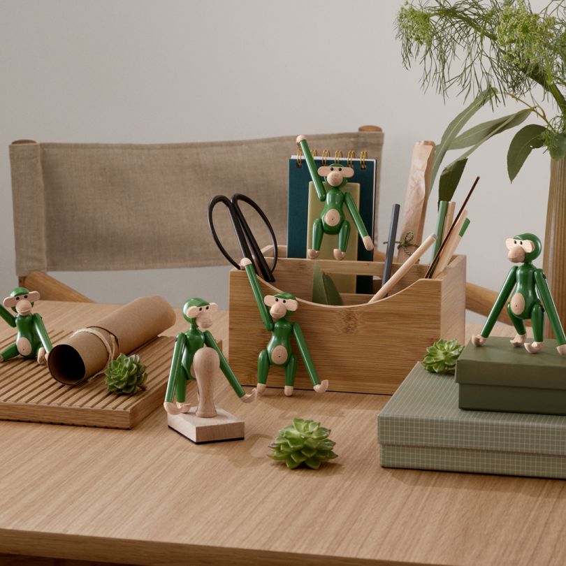 Affe Mini farbig Kay Bojesen Vintage Grün