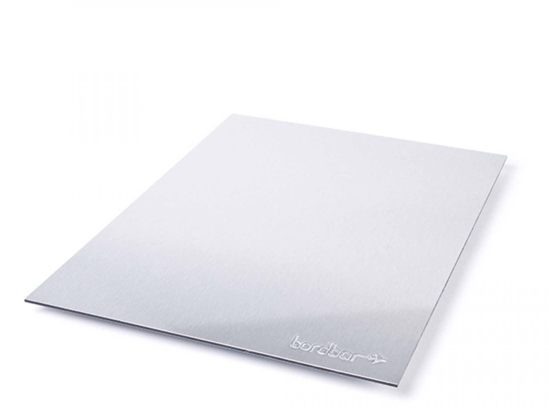 Bordbar Zubehör: Quadratische, silberne Abdeckplatte aus gebürstetem Aluminium für Wellness Equipment Set.