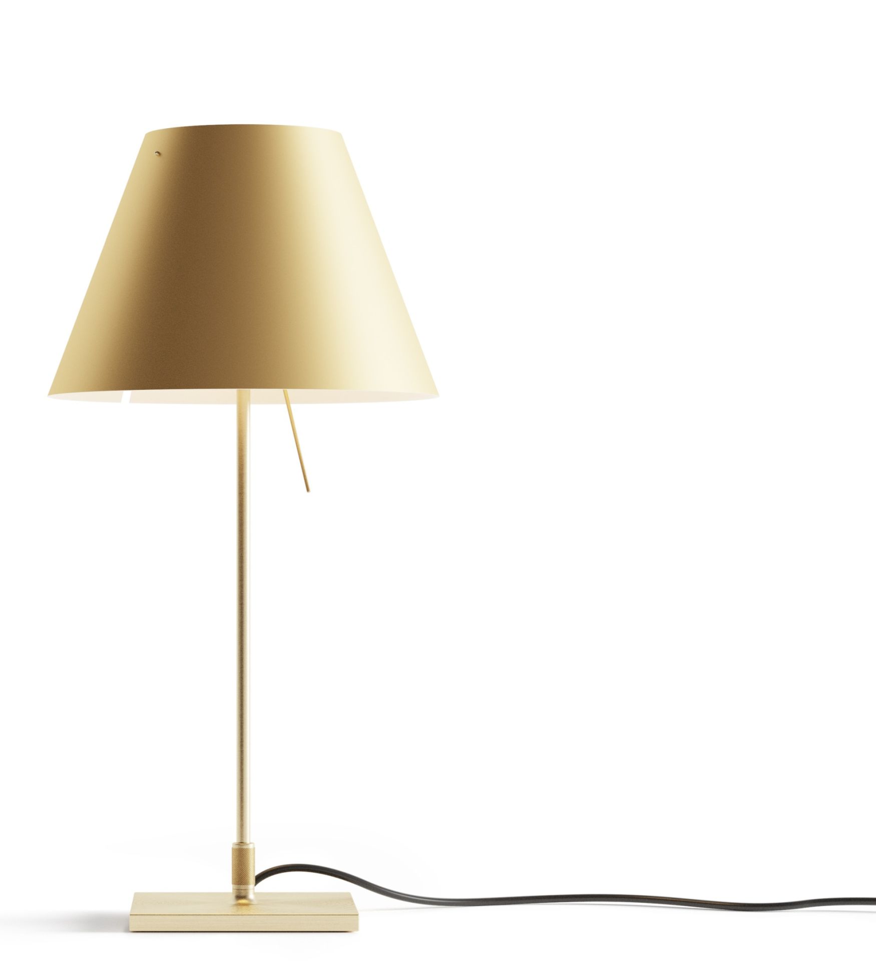 Costanzina Tischleuchte aus Messing, Limited Edition. Elegante Lampe für Wohnzimmer und Schlafzimmer.