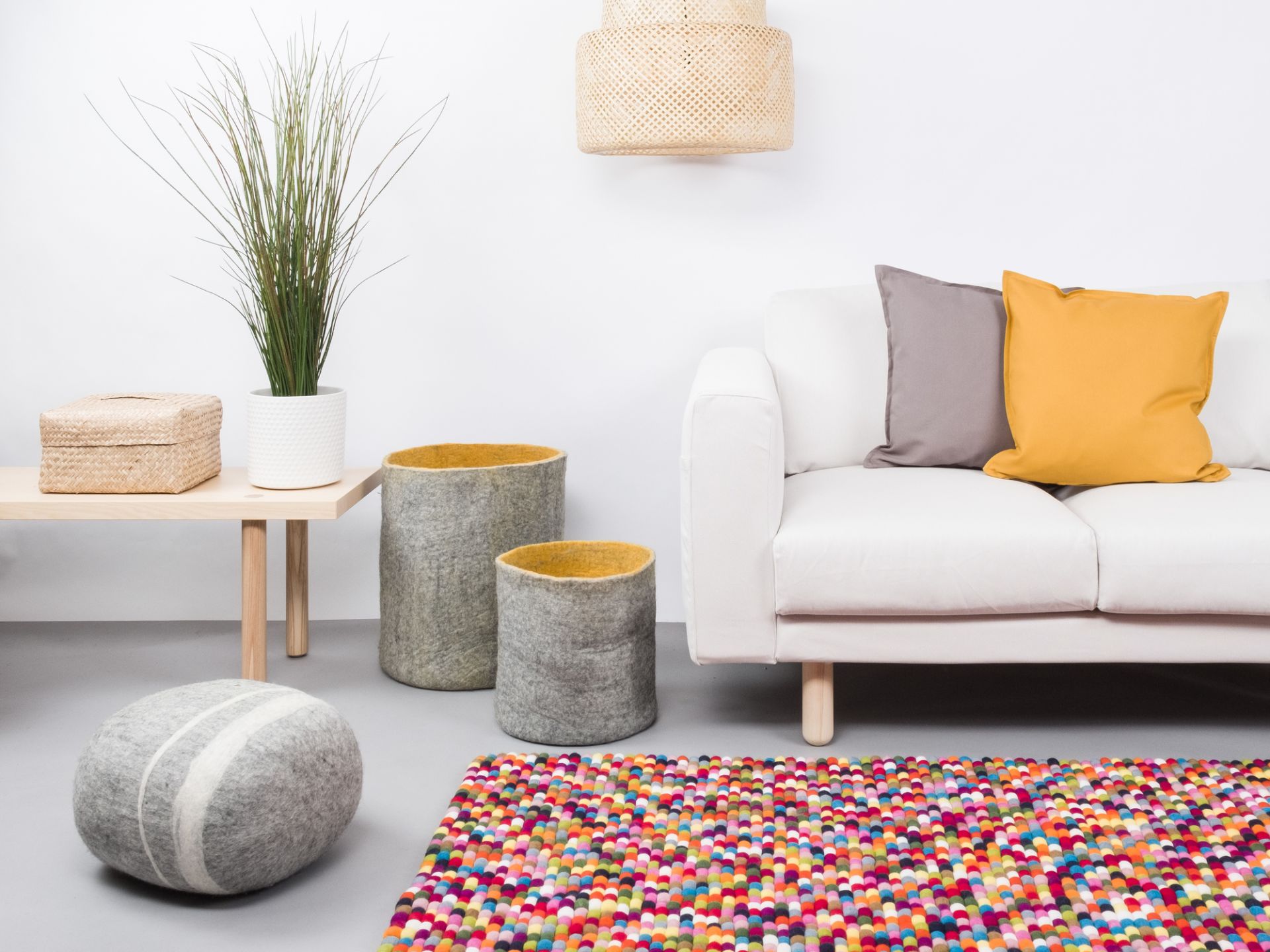 Filzkugel Teppich 160x230 cm Myfelt