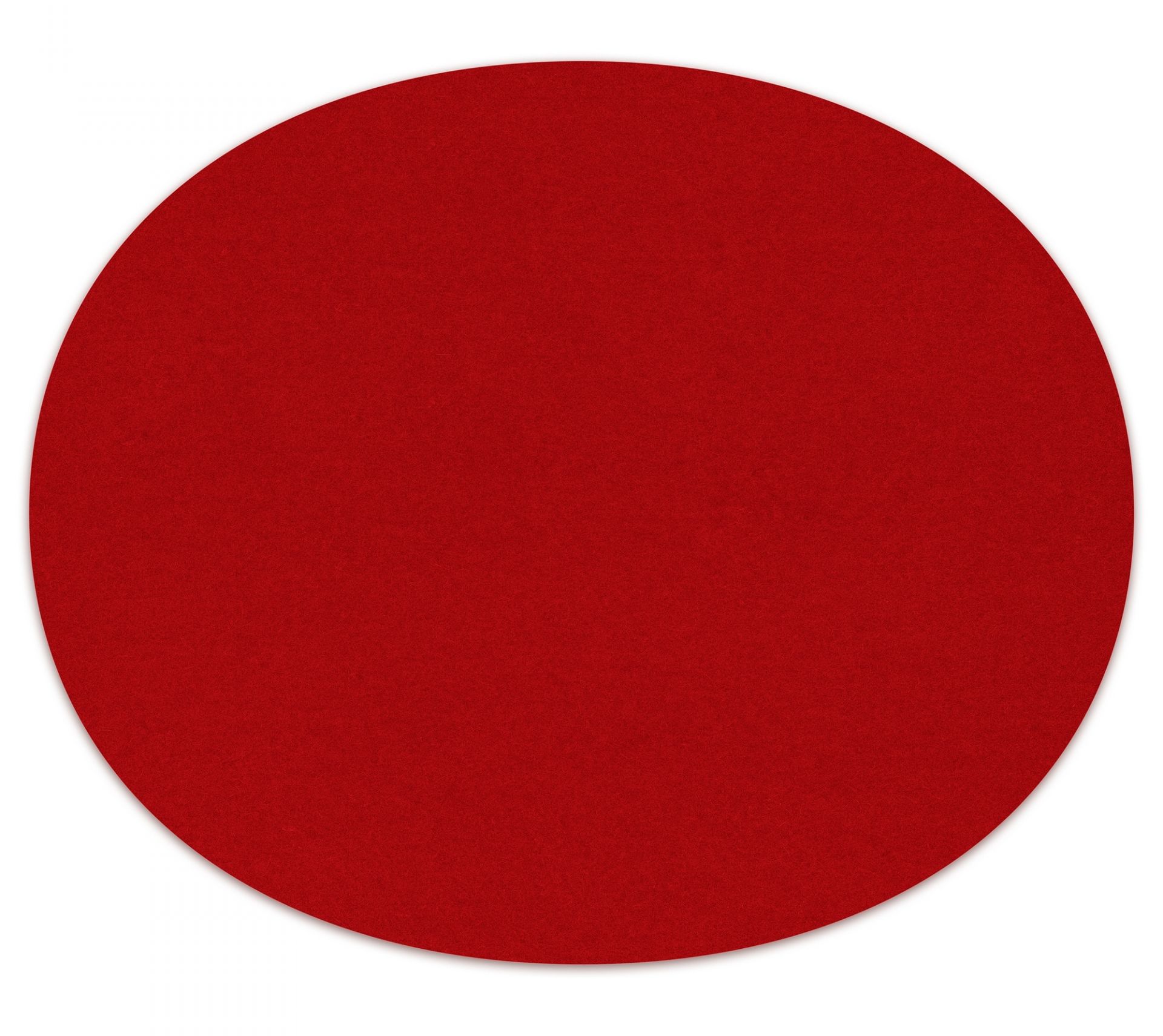 Runde, rote Filz Sitzauflage für den Vitra Panton Chair von Hey Sign.