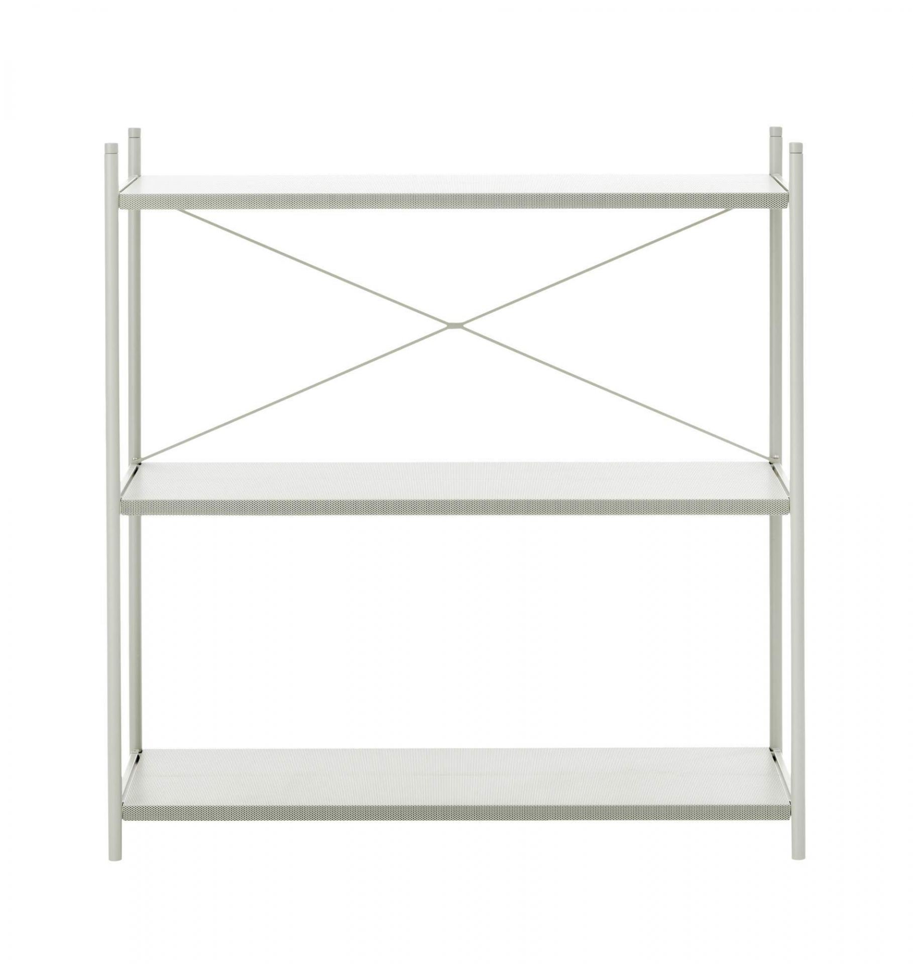 Punctual Regal: Freistehendes, hellgraues 1x3 Regal von Ferm Living mit drei Regalböden.