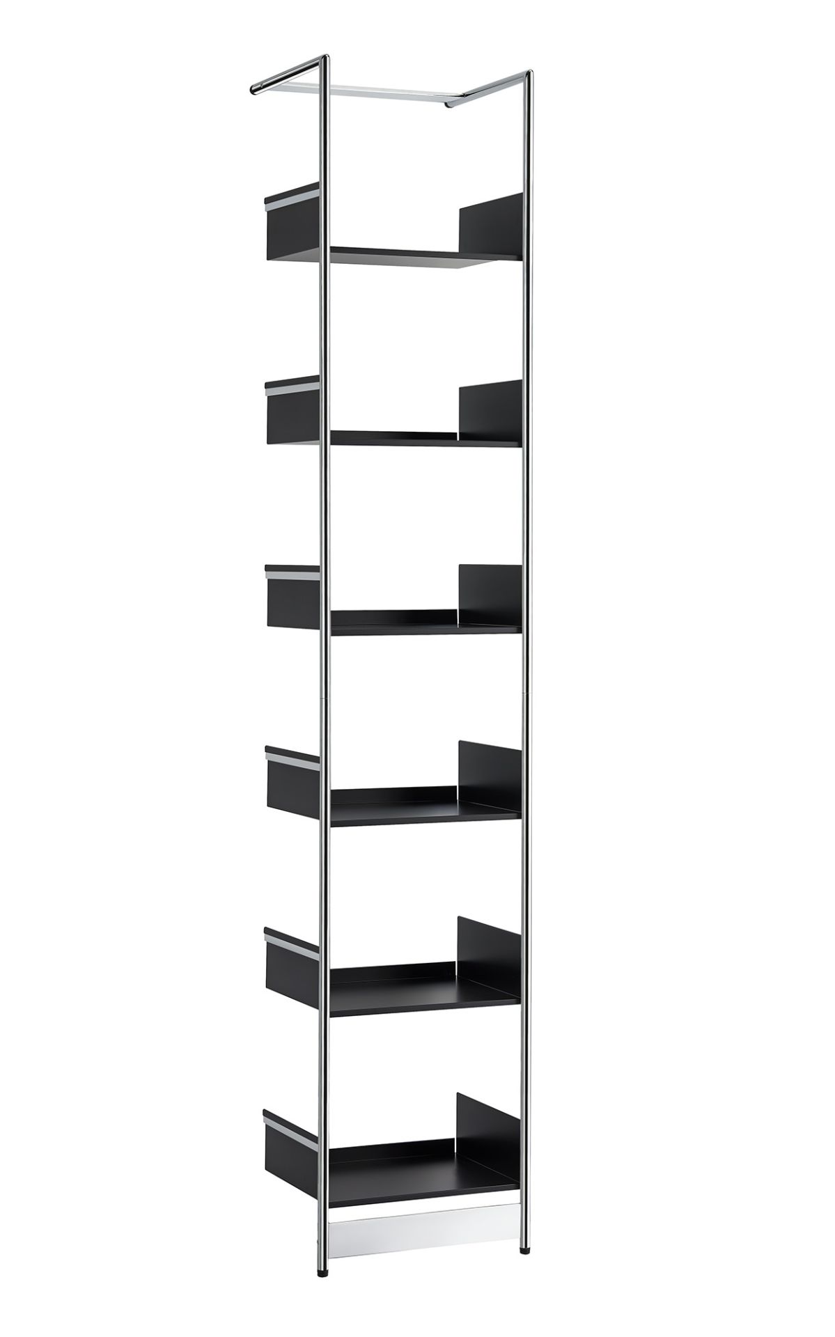 Pool 220 Anlehnregal Mox Gestell chrom glanz Tablaren schwarz