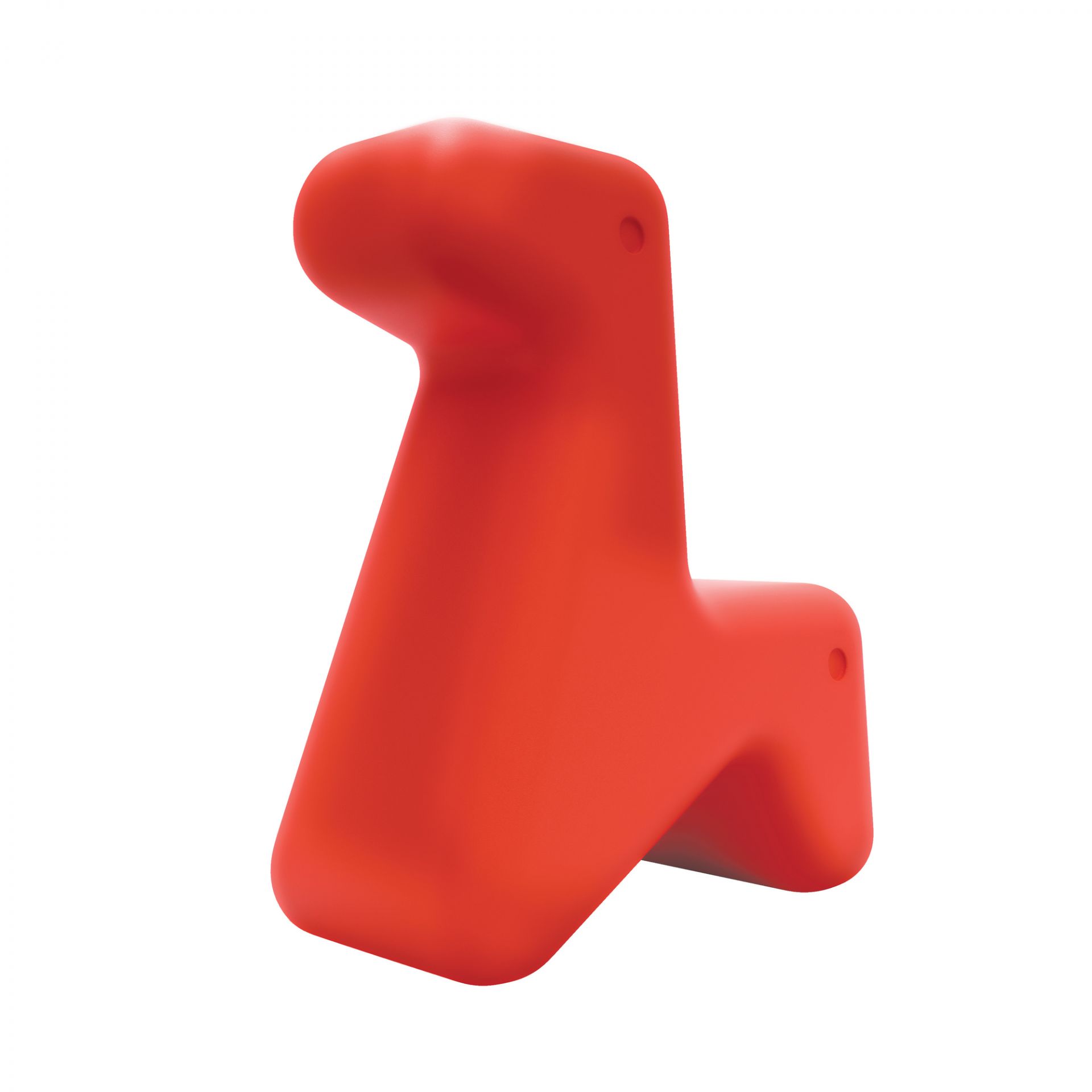 Roter Doraff Stuhl von Alessi aus Polyethylen, modernes Design für Kinderzimmer und Wohnbereich.