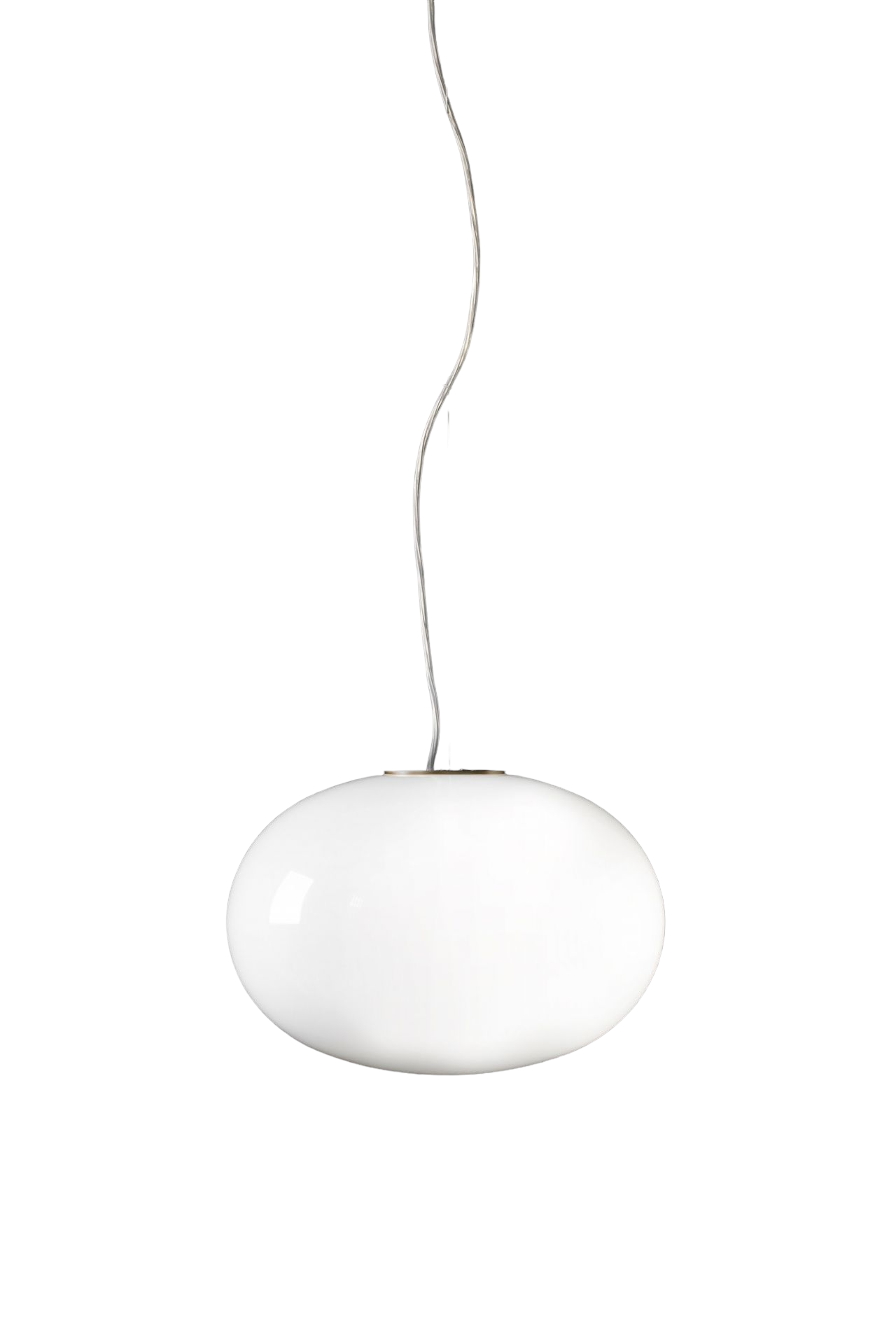 Weiße Alba Pendelleuchte mit sanftem Licht, moderne Hängelampe für Wohnzimmer und Esszimmer.