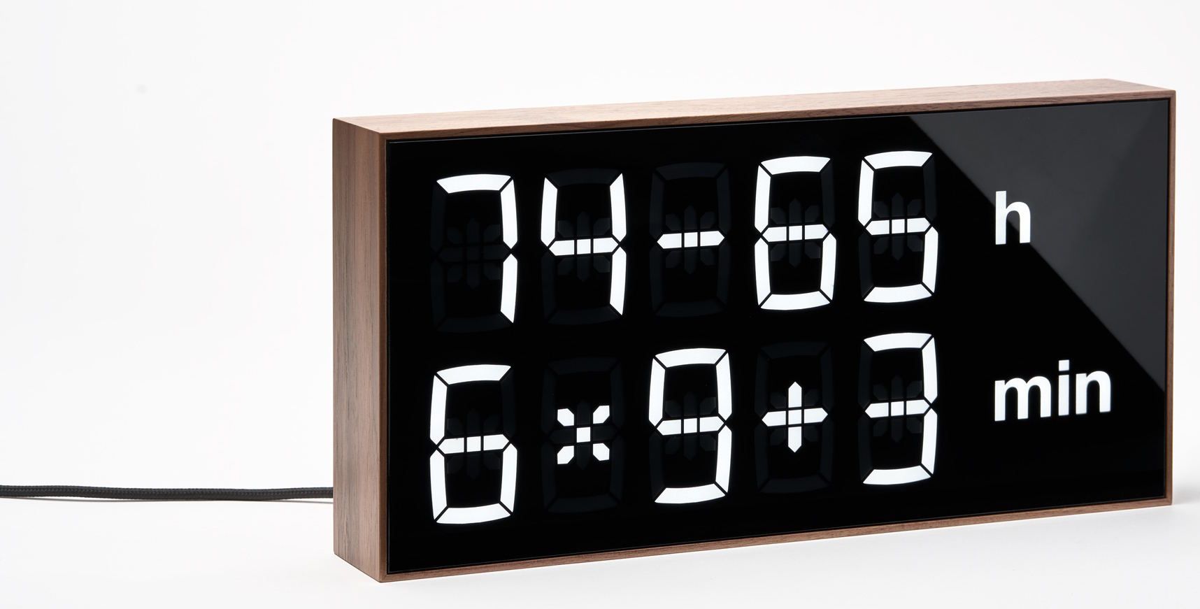 Digital Clock LED Digitaluhr  / Tischuhr / Wanduhr Wood Holz Walnuss Albert Clock 