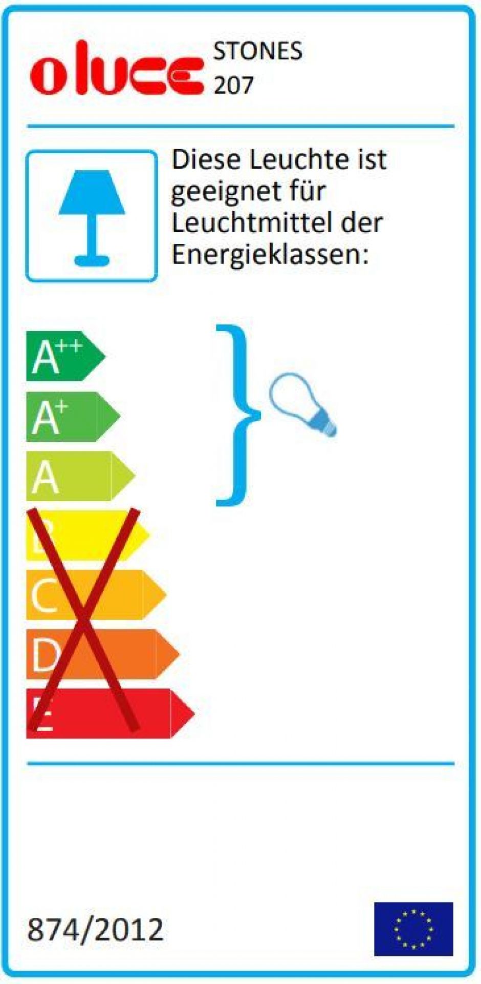 Stone of Glass Outdoor H 15 cm Bodenleuchte Oluce EINZELSTÜCK