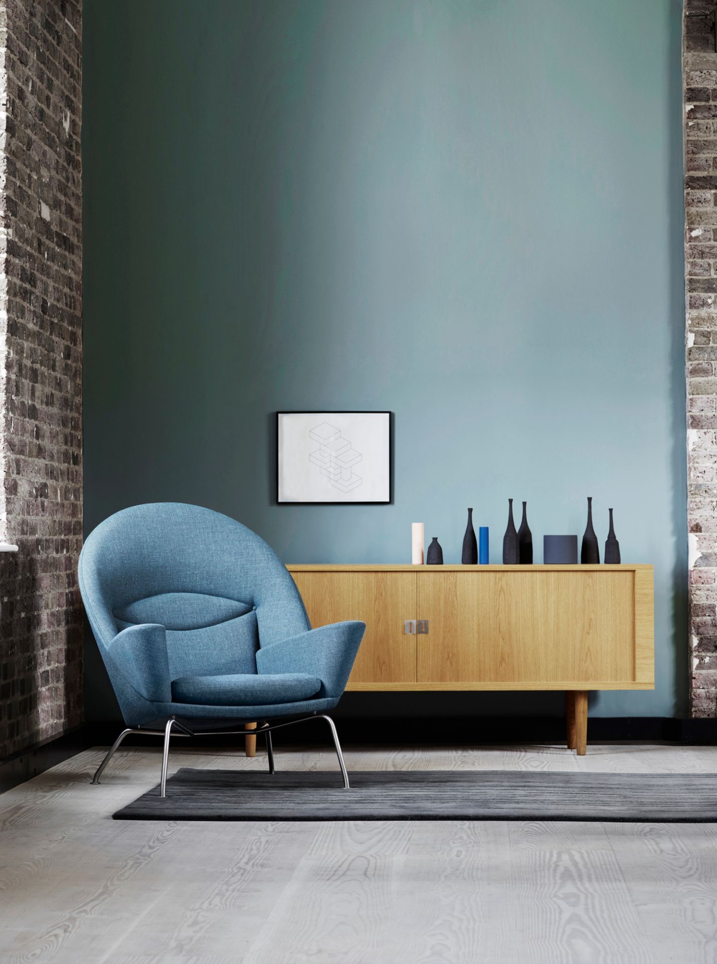 CH825 Credenza Sideboard von Carl Hansen & Søn aus Eiche weißgeölt mit Massivholzgestell.