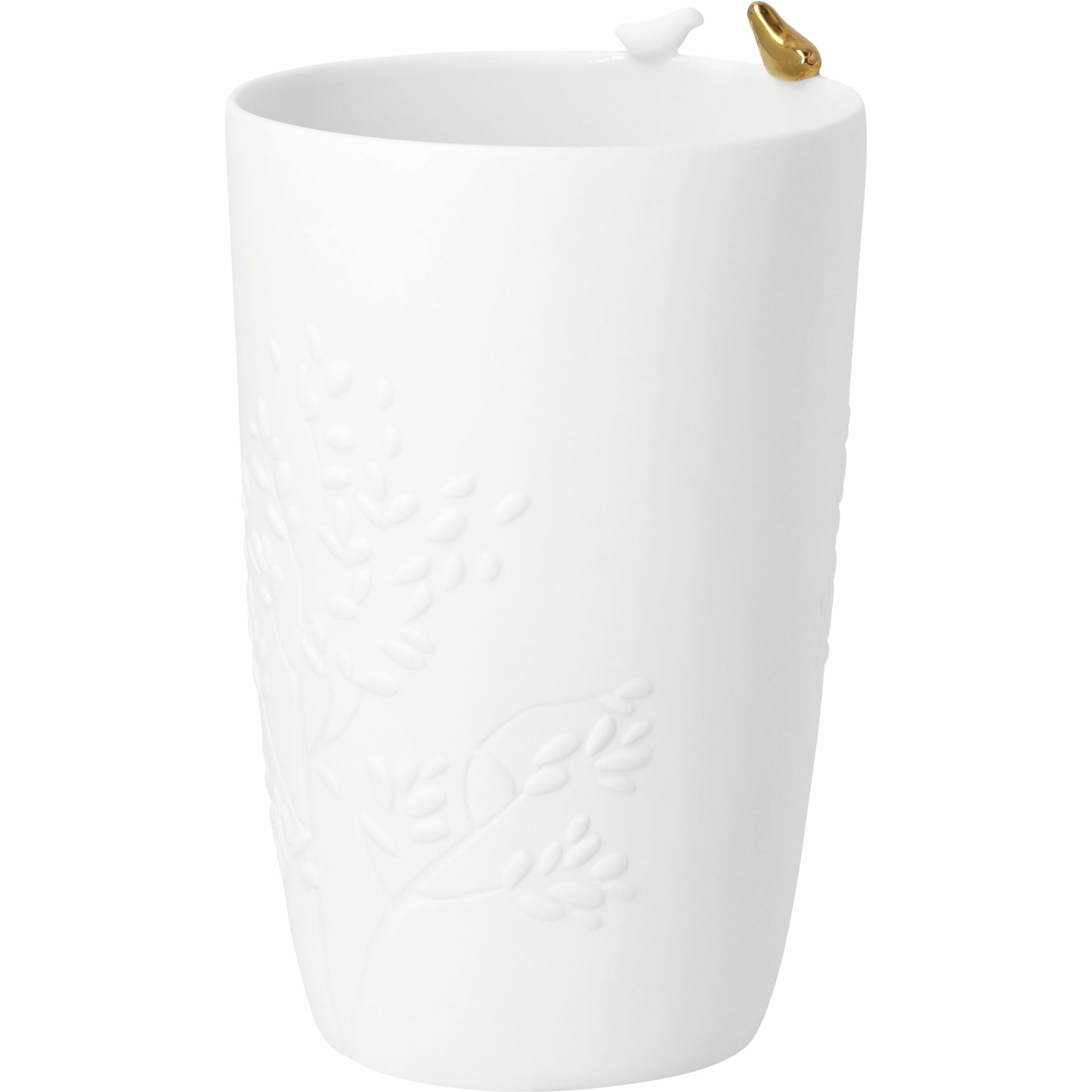 Porzellangeschichten Vase Vogelpaar Räder
