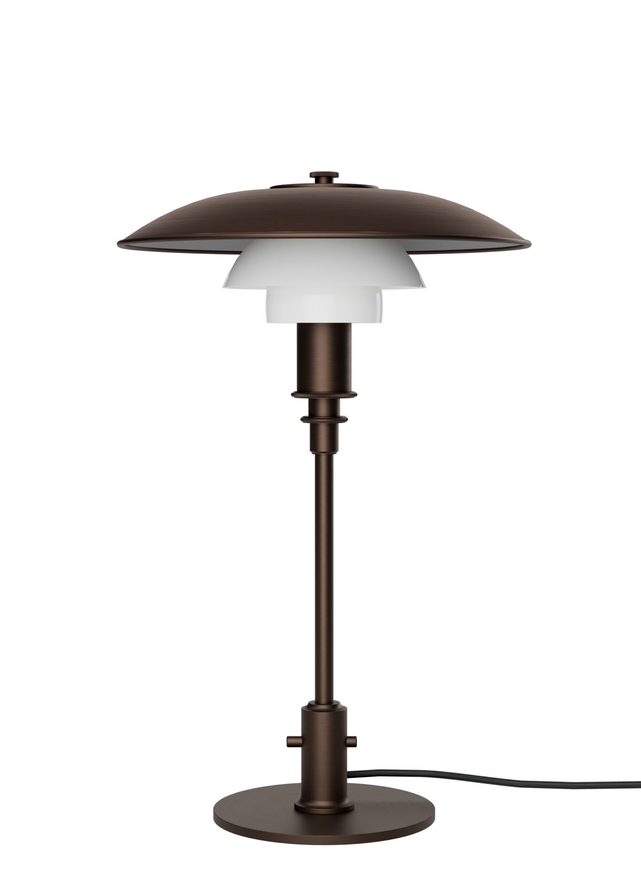 PH 3/2 Aged Brass Opal Tischleuchte Louis Poulsen