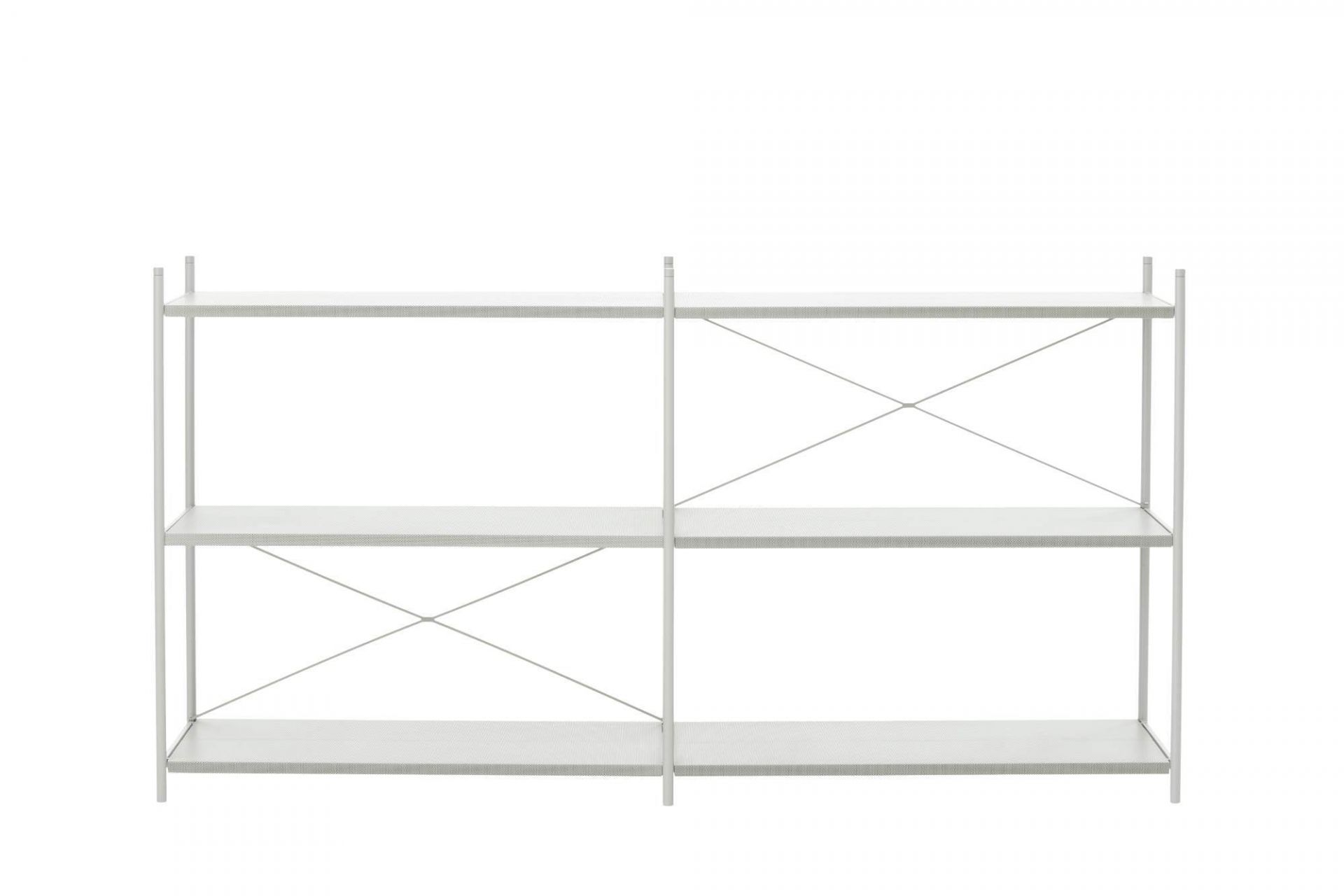 Graues Punctual Regal von Ferm Living, 2x3 Fächer, modernes Design für Wohnzimmer und Büro.