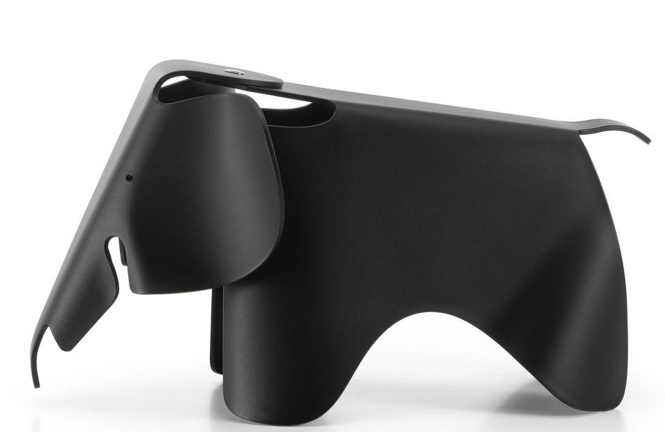 Eames Elephant Hocker RE Vitra Tiefschwarz