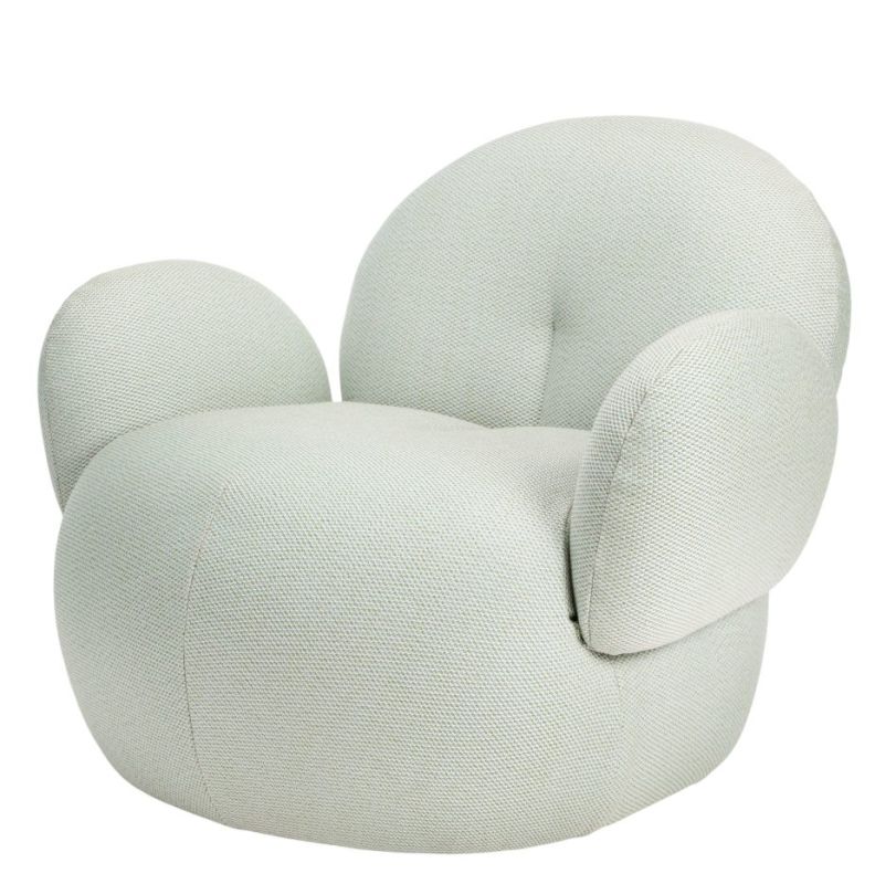 Nana Outdoor Sessel von Freifrau Manufaktur, hellgrüner Loungesessel für den Garten oder die Terrasse.