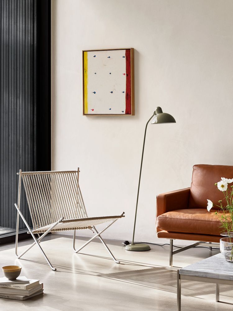 PK4 Lounge Chair Edelstahl - Schwarz Fritz Hansen