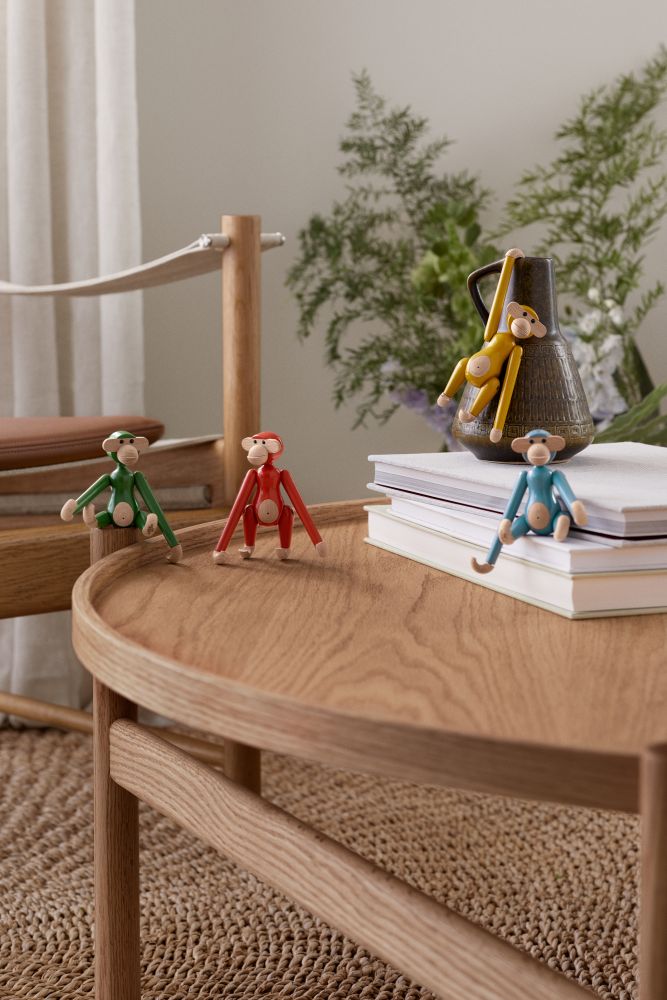 Affe Mini farbig Kay Bojesen Vintage Gelb