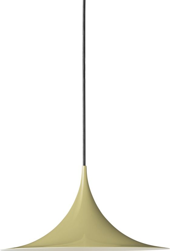 Semi Pendelleuchte in Fennel Seed Glossy von Gubi, moderne Hängelampe für Wohnzimmer und Esszimmer.